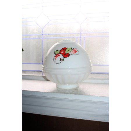 

Art Deco Kitchen Ceiling Light Fixture Globe Shade Vintage 1930s