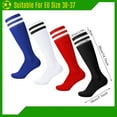 thumbnail image 4 of AIGIA 4 Pairs Childrens Football Socks Kids Football Socks Breathable Soccer Socks Long Football Sports Socks, 4 of 7