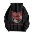 thumbnail image 4 of MHFRRA Sudadera con Capucha Estampada para Uso Diario Sudadera Informal para Mayor Comodidad y Estilo En Actividades Deportivas y de Ocio Negro, 4 of 5