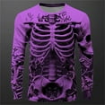 thumbnail image 3 of JAKANYQ T-Shirts For Man Embossed Skull 3D Pattern Clothing Long Sleeved T Shirt Comfy Breathable, 3 of 3