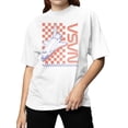 thumbnail image 2 of Officially Licensed NASA Retro Space Shuttle Checkered Women's T-shirt, 2 of 3