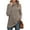 Brown Sweater for Winter, variant on Women's Solid Color Tunic Tops Turtle Neck Long Sleeve Shirts Oversized Winter Sweaters Side Split High Low Hemline Black XL