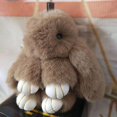 thumbnail image 4 of LLavero de conejo de peluche suave para niños, muñeco de peluche encantador, decoración de mochila, colgante de conejo de peluche, juguete, regalo de cumpleaños, 4 of 5