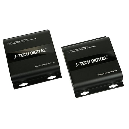 J-Tech Digital HDbitT Series ONE TO MANY CONNECTION Ultra HD 4K HDMI Extender Over TCP/IP Ethernet/over Single Cat5e/cat6 Cable Ultra HD 4K with IR Remote - Up to 400