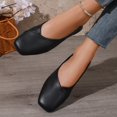 thumbnail image 7 of Gealkoca Square Toe Ballet Flats for Women Soft Leather Shoes Slip On Loafer Flats Comfortable Casual Dress Shoes Women's Casual Soft Soled Loafers, 7 of 7