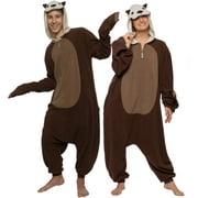 FUNZIEZ! Otter Costume - Adult Aquatic Animal One Piece (Brown, X-Large)