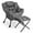 Grey, variant on Gymax Modern Polyester Metal Doll Cotton Solid Print Storage Accent Chair with Folding Footrest, Grey