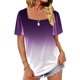 thumbnail image 2 of Mujeres Casual cuello cuadrado manga corta Puff Color sólido pulóver blusa camiseta Tops ajuste holgado Pompotops  hfajkhk132983, 2 of 7
