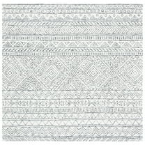 SAFAVIEH Aspen Rosalind Geometric Area Rug, Ivory/Black, 7' x 7' Square