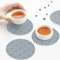 thumbnail image 7 of Pofeuu Nautical1 Print Leather Coasters Set of 6, Round Cups Mugs Mat Pad for Home Kitchen Heat Resistant Drink Coasters,Round Shape, 7 of 7