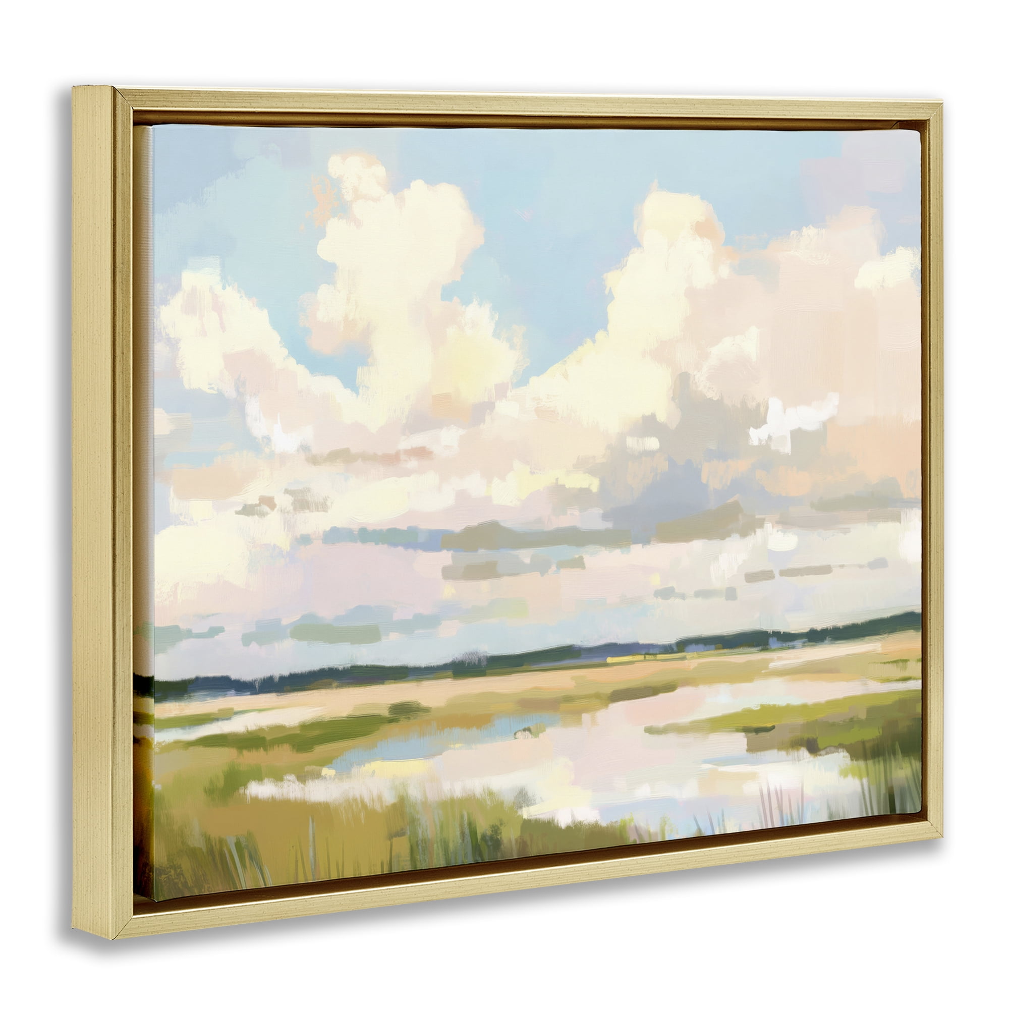 Stupell Industries Lowcountry Marsh at Dawn Gold Framed Floater Canvas Wall Art, design by LSR Design Studio