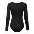 thumbnail image 3 of KOGMO Womens Round Neck Long Sleeve Bodysuit Leotard Made in USA, 3 of 6