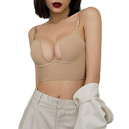 

Women s Seamless Bra Solid Low Back Bras Underwired U Shape Backless Bras Multiple Convertible Straps Underwire Bra Bralettes