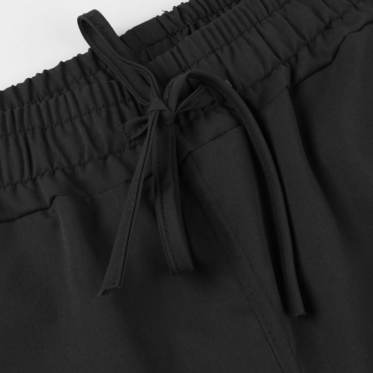 SMihono Women's Summer Trendy 2023 Fashion Ice Silk Bundle Feet High Waist  Full Length Long Pants Pocket Trendy Casual Pants Comfy Holiday Female  Fashion Black 4 