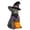 French Bulldog Witch Hat, variant on Clearance Gunhay Halloween Decoration, Cute Halloween French Bulldog Figurine in Shark Costume with Light Up Pumpkin, 7.87" Resin Dog Statue, Waterproof Indoor Outdoor Decor