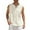 Beige, variant on Men's Fashionable Sleeveless Casual Shirt Vest With Drawstring Dressy Top White Size S