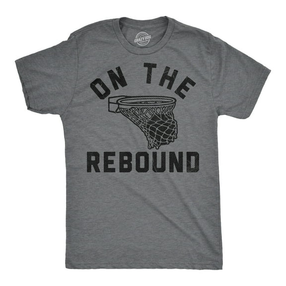 Mens Funny T Shirts On The Rebound Sarcastic Basketball Graphic Novelty Tee for Men Graphic Tees