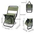 thumbnail image 2 of Fishing Chair with Cooler Bag Compact Fishing Stool Foldable Camping Chair, 2 of 6