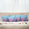 thumbnail image 4 of Ambesonne Floral Throw Pillow Cover 4 Pack, Retro Cherry Blossom, 16", Pink Blue, 4 of 5