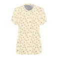 thumbnail image 4 of Jjayotai Womens Plus Size Tunic Tops, Floral Printed Shirts Casual Dressy, Oversized Tshirts for Women, Half Sleeve Loose Fit T Shirt Cotton Blouses 2025 Beige^1 XXXXL, 4 of 4
