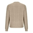 thumbnail image 6 of Lenpel Sweaters for Women Casual Crew Neck Long Sleeve Solid Cable Knit Pullover Tops Fall Winter Clothes, 6 of 6