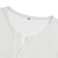 thumbnail image 6 of Men's Ribbed Henley Tank Tops Knit V Neck Sleeveless Workout T Shirt Muscle Gym Fitness Tee White, 6 of 7