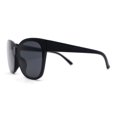 thumbnail image 3 of Womens Retro Oversize Inset Lens Horn Rim Plastic Sunglasses All Black, 3 of 4