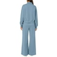 thumbnail image 3 of Huankd Womens 2 Piece Outfits Sweatsuit Set 2026 Spring Drawstring Sweatshirt Wide Leg Sweatpant Lounge Set Tracksuit Sky Blue XL, 3 of 3