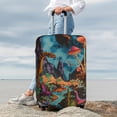 thumbnail image 7 of Fuzoiu Galactic Jungle Dinosaurs Print Suitcase Cover,Washable Luggage Covers for Suitcase,Elastic Luggage Protector Cover,Scratch Resistant Travel Suitcase Covers-X-Large, 7 of 7