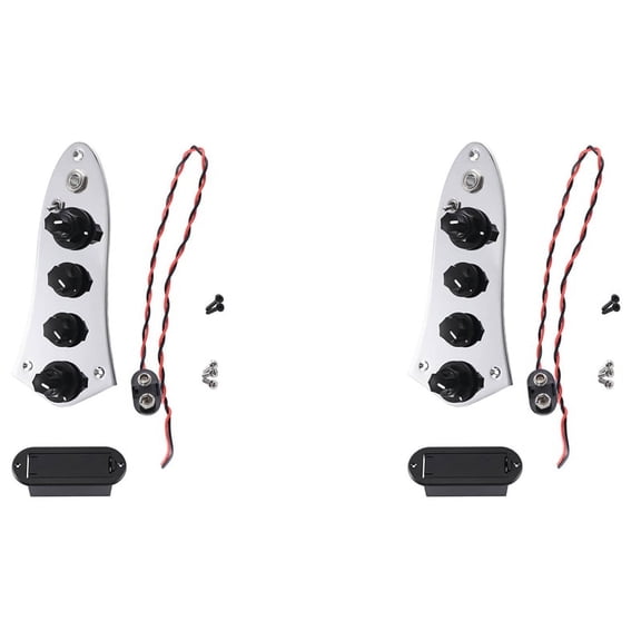 2X Universal 5 Jazz -08 Bass Loaded Control Plate for 4/5 String Bass Guitar Parts