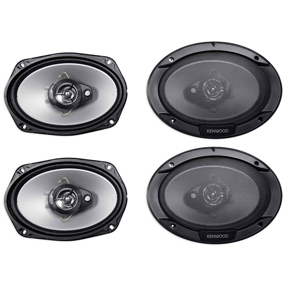 (4) Kenwood KFC6966S 1600 Watt 6x9" 3Way Car Stereo Speakers