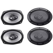 (4) Kenwood KFC-6966S 1600 Watt 6x9" 3-Way Car Stereo Speakers
