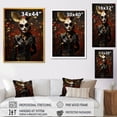 thumbnail image 4 of Designart "Street Art of Bunny Bank Robber II" Abstract Canvas Wall Art - Modern Black Abstract Hallway Wall Art Decor, 4 of 6