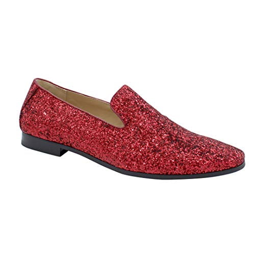 Sparkly red loafers Clearance