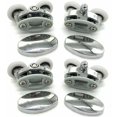 thumbnail image 2 of Rouleaux de Porte de Douche Luxueux, Rouleau à une Roue Dessus Réglable, Forme de Papillon Ovale Élégante, Entretien Facile, pour Portes de Douche Sauna Cabines, Ensemble de 4, 2 of 5