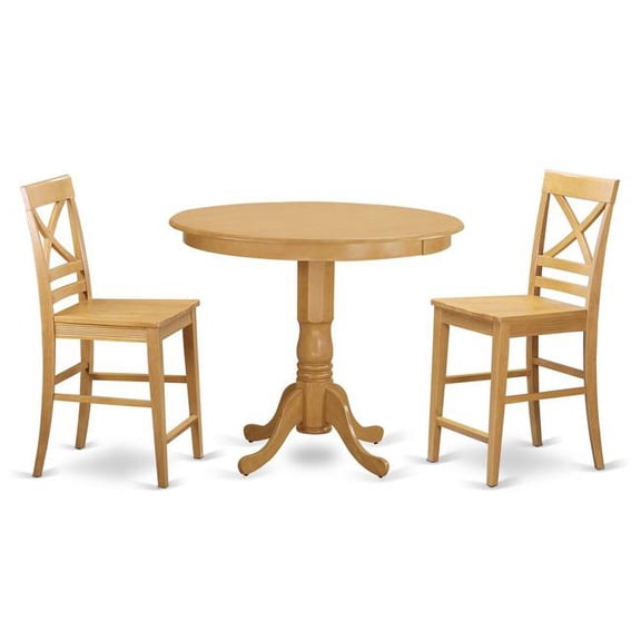 3  Pc  counter  height  Dining  room  set  -  high  Table  and  2  Kitchen  bar  stool.