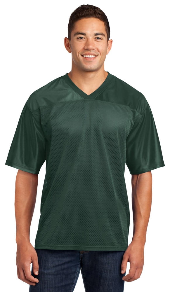 SportTek ST307 Mens Replica Jersey Forest Green XS