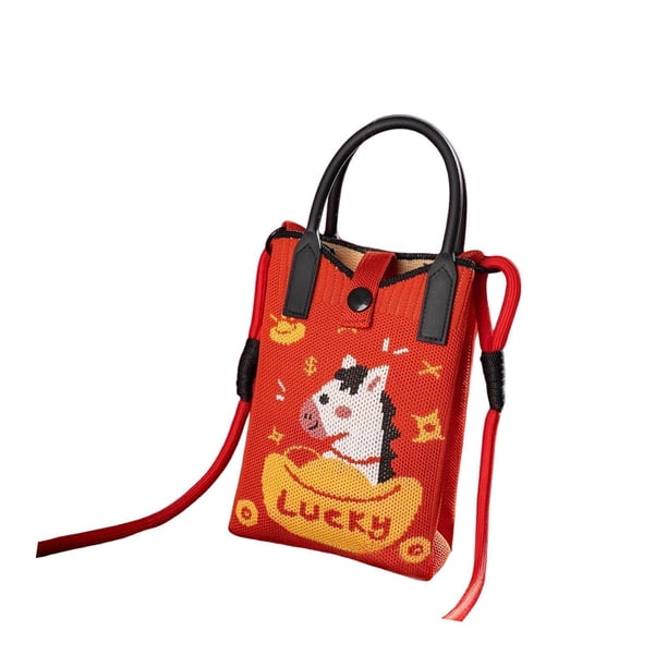 Mini bolso de para teléfono, compacto y cómodo para mujeres y niñas, bolso de mano con dibujos animados. Lingote