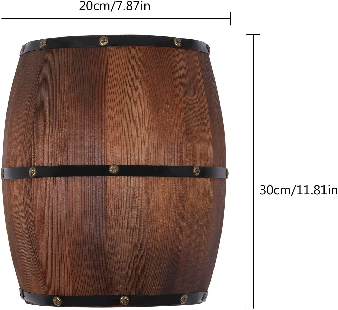 Miumaeov Wood Wine Barrel Wall Sconce Lighting Fixture, Up and Down LED Wall Lighting Fixture, Wall Lamp for Bar, Cafe, Kitchen, Bedroom, Hallway