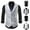 Silver, variant on Sequins Vest for Men's formal/Leisure V-Neck Slim Fit Shiny Disco Party Sleeveless Waistcoat Prom Party Tuxedo Silver