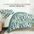 thumbnail image 5 of Noble Linens Teal Boho Flower Reversible 2-Piece Duvet Cover Set, Twin/Twin XL, 5 of 10