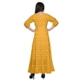 thumbnail image 3 of Moomaya Robe Maxi Évasée à Col Rond et Manches 3/4 Imprimée, Tenue Décontractée d'Été, 3 of 3