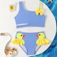 thumbnail image 2 of Staki Girls Swim Suit Girls Swimsuits Swimwear Bathing Suit Beach Bikini Two Piece Tie Front Swimsiuts 3-7Y(Blue,3-4 Years), 2 of 5