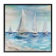 thumbnail image 3 of Stupell Industries Sailboats Floating Peacefully Daytime Beach Shoreline Painting Painting Black Framed Art Print Wall Art, Design by Marilyn Dunlap, 3 of 5