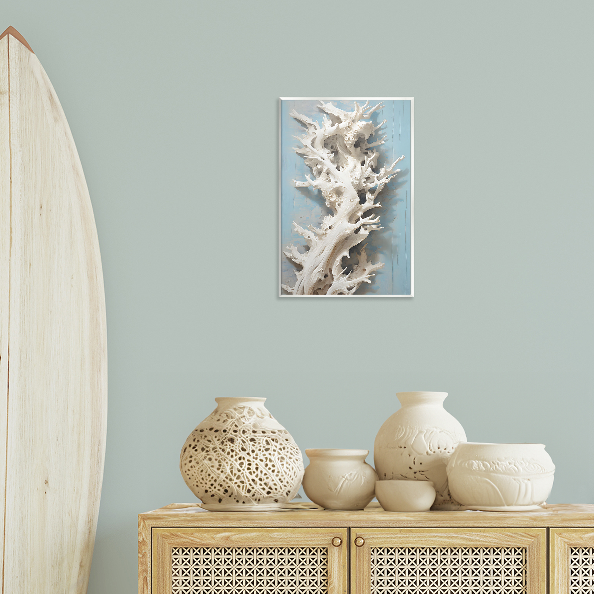 Stupell Industries Winding Spiney Coral Animals & Insects Painting Unframed Art Print Wall Art, 13 x 19