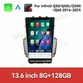 thumbnail image 3 of SNATEEN 13.6 inch Carplay Screen/Radio/Multimedia Player for Infiniti Q50/Q50L/Q50S/Q60 2016-2025 Universal Car Navigation/GPS Upgrade Headunit Android Display HD Touch Screen Receiver Replace System, 3 of 16