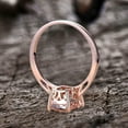 thumbnail image 4 of 4 Carat 10mm Cushion Pink Solitaire Morganite Engagement Ring Diamond Moissanite 10K rose gold, 4 of 6