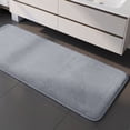 thumbnail image 4 of Extra Large Bath Mat, Non- Bathroom Rug with Latex Backing, Quick Dry Soft Shaggy Coral Fleece Carpet, Machine Washable Absorbent Floor Mat for Shower, Tub, and Sink Area, 47 Inch, 4 of 8
