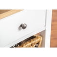 thumbnail image 5 of Sunny Designs Farmhouse Wood Storage Rack with Woven Baskets in White/Natural, 5 of 6