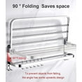 thumbnail image 3 of Towel Rack for Bathroom with Towel Bar,16in Bathroom Towel Holder for Bathroom Wall Mounted,Dinosam Foldable Bathroom Towel Rack with 1 Shelf 304 Stainless Towel Bar,Polished Silver, 3 of 11